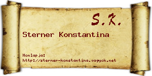 Sterner Konstantina névjegykártya